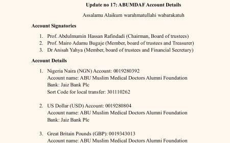 ABUMDAF ACCOUNT DETAILS