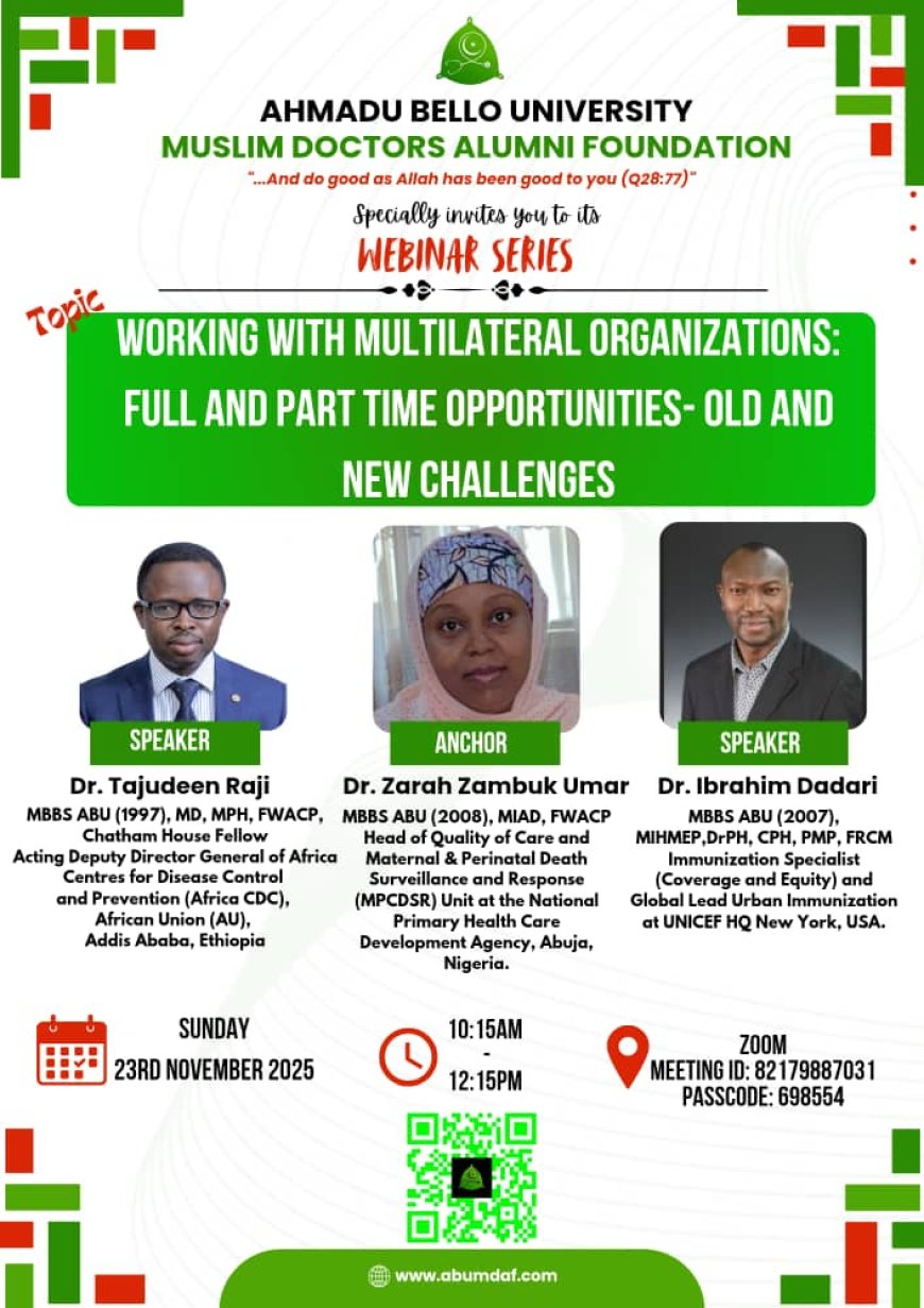 Working with Multilateral Organizations: Full and Part-time Opportunities – Old and New Challenges