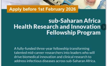 Sub-Saharan Africa Health Research and Innovation Fellowship 2026 (Fully Funded)