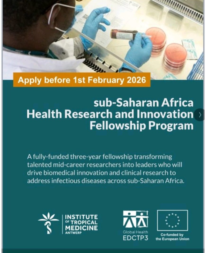 Sub-Saharan Africa Health Research and Innovation Fellowship 2026 (Fully Funded)