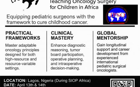 Free IPSO–TOSCA Pre-Conference Workshop for Pediatric Surgeons at SIOP Africa Congress, Lagos (2026)