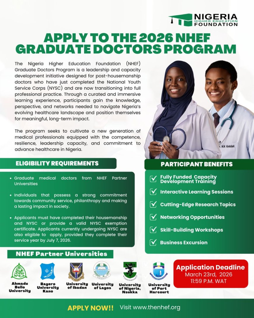 NHEF 2026 Graduate Doctors Program – Applications Now Open